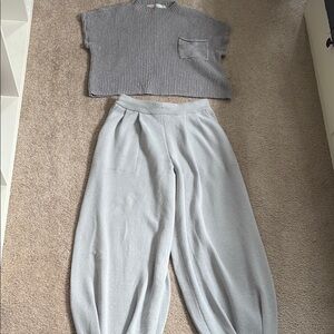 FP Freya Sweater Set Grey, Size M